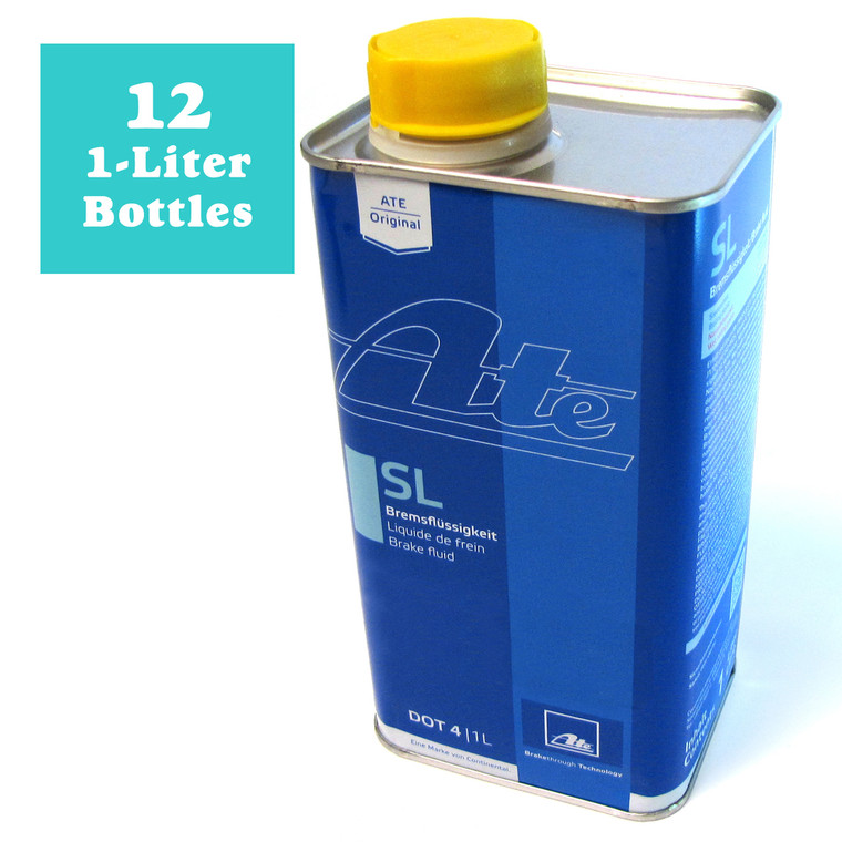 ATE Original SL DOT 4 Brake Fluid, 12-1 Liter Cans 705802 For Land Rovers And Range Rovers