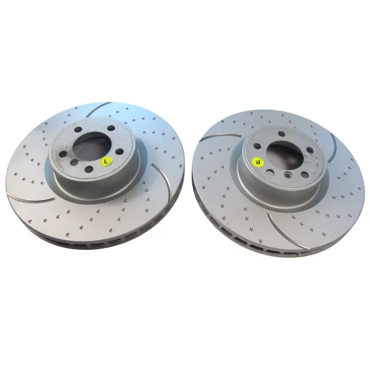 EBC Brakes Front Rotors, Pair, GD1721 3GD Series, Dimpled And Slotted, For Range Rover Sport Supercharged, 2010 - 2012