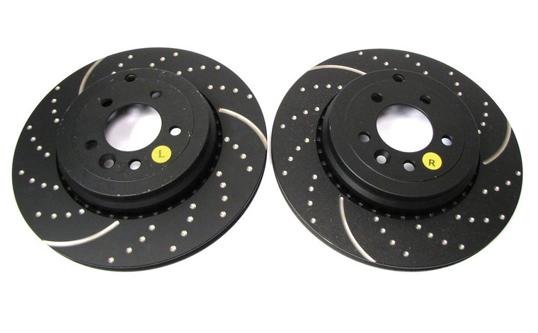 Rear Brake Rotors By EBC, Pair, For Range Rover Sport Supercharged 2010 - 2013