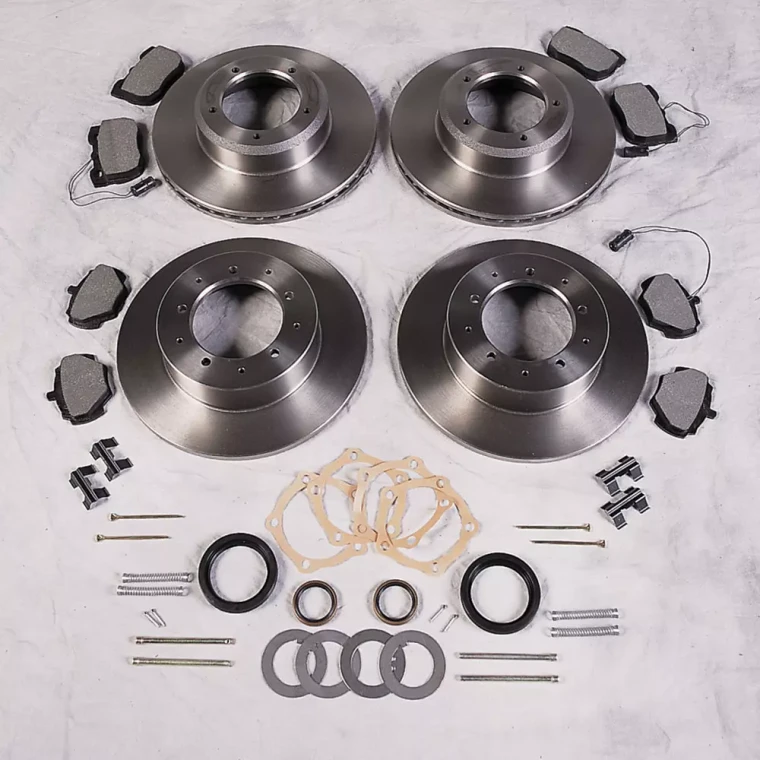 Brake Rebuilding Kit, Front And Rear, For Land Rover Discovery I, Includes Rotors, Pads, Hardware And Seals