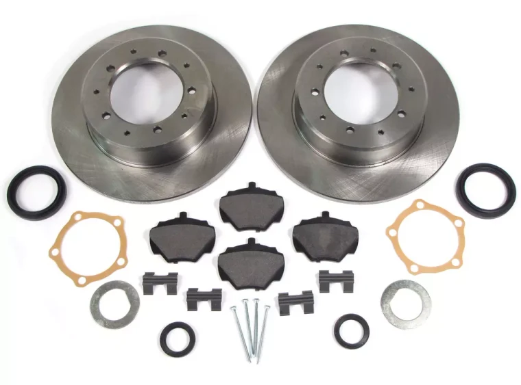 Rear Brake Rebuilding Kit, Includes Standard Rotors And Genuine Pads With Hardware And Seals, For Land Rover Discovery I