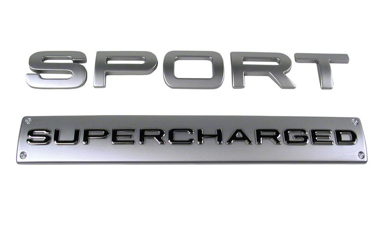 Sport Super Charged Back Door Emblem Silver