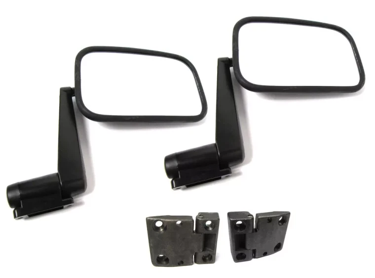 Side Mirror Upgrade Kit For Land Rover Series 3, Defender Mirror Pair With Series 3 Hinges