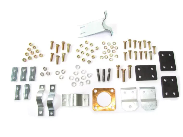 Exhaust Hanging Kit With Bolts, Brackets And Clamps, For Land Rover Series 2, 2A And 3, 88-Inch Models With Left Hand Exhaust Exit