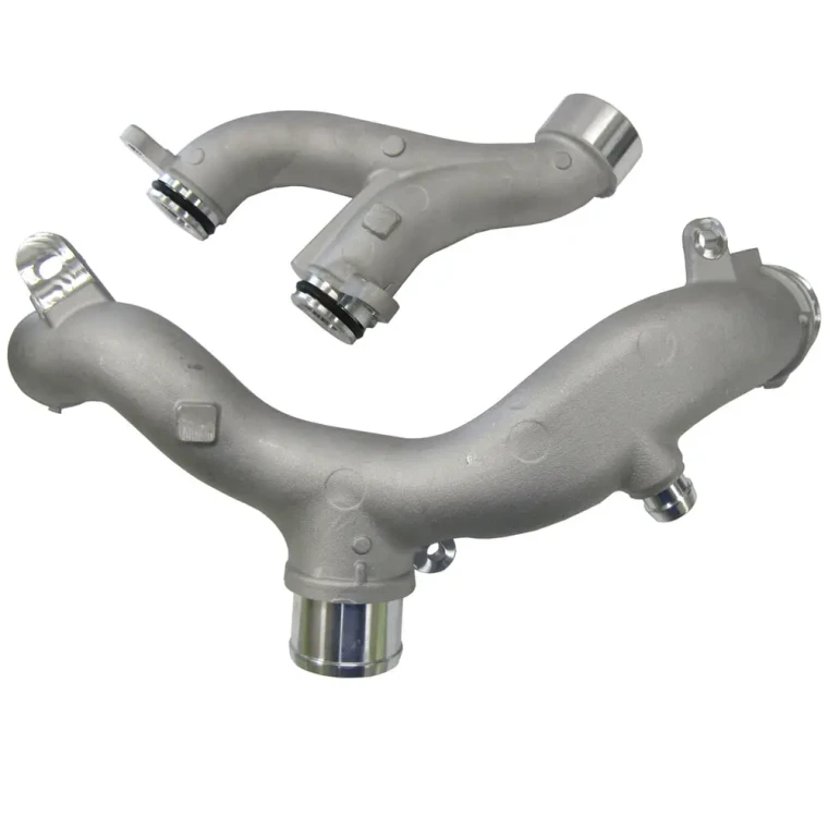 Aluminum Outlet Flange Pipes LR186859 And LR186917 For Engine Coolant On Land Rover LR4, Discovery 5, Defender 90, 110, And 130 New Gen L663, Range Rover Sport, Range Rover Full Size, And Range Rover Velar (See Fitment Years)