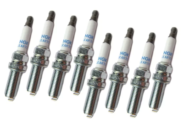 Laser Iridium Spark Plug Kit, Set of 8 LR032080 Original Equipment Plugs By NGK, For Land Rover LR4, Range Rover Sport, And Range Rover Full Size L405 (See Fitment Years)