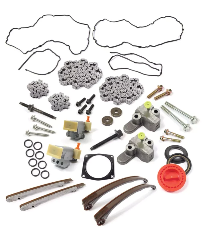 Complete Timing Chain Replacement Kit, Includes Upper And Lower Chains, Tensioners, Guides, Seals And Hardware, For V8 4.4. And 4.2L Land Rover LR3, Range Rover Sport And Range Rover Full Size L322