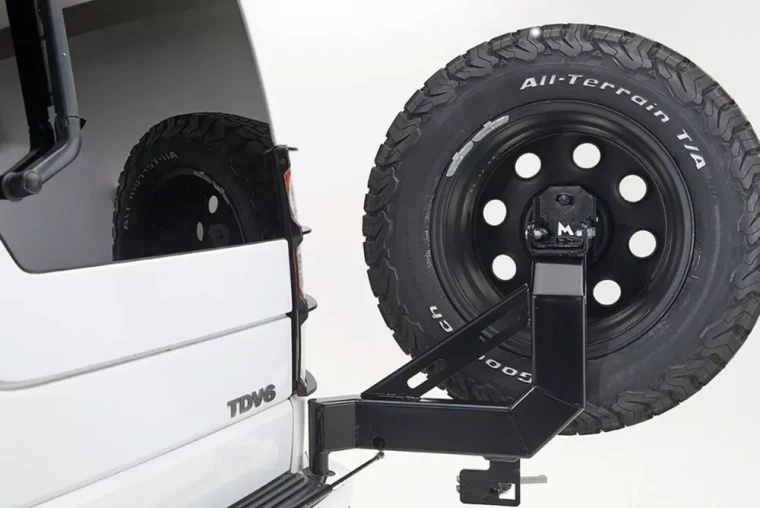 Swing-Away Spare Wheel And Tire Carrier By Terrafirma For Land Rover LR3 And LR4