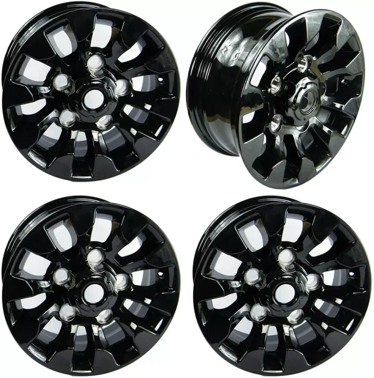 Sawtooth Style Alloy Wheels 16 X 7 Inch LR025862, Set Of 4, Black, For Land Rover Discovery I, Defender 90, And Range Rover Classic (See Fitment Years)