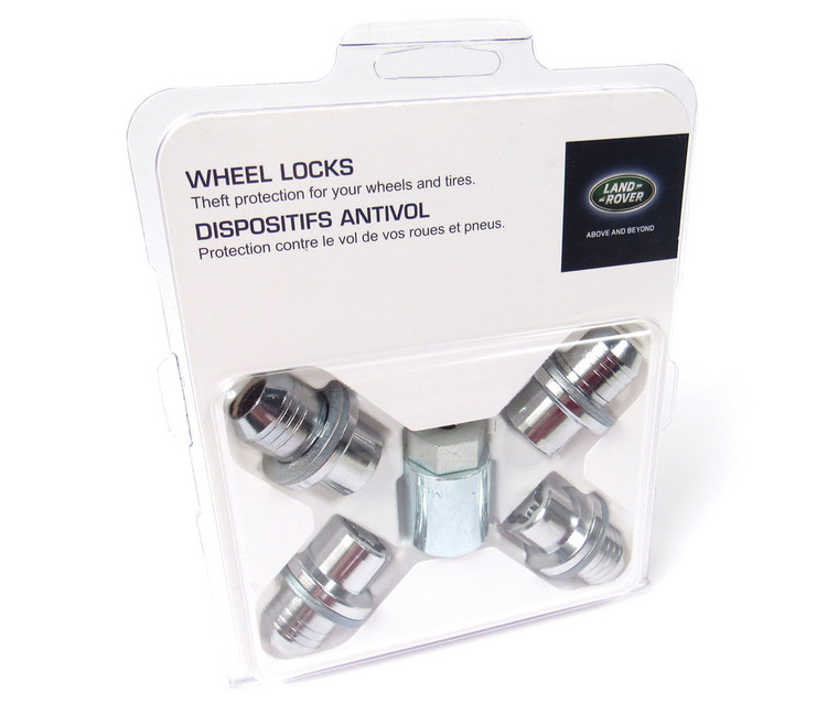 Genuine Wheel Lock Locking Lug Nuts, Set Of 4 With Lug Key, For Land Rover LR3, Range Rover Sport And Range Rover Full Size L322