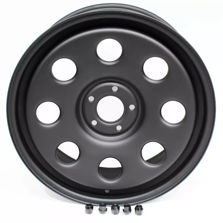 Steel Wheel By Terrafirma, Satin Black, 20 X 8 Inch, Includes Nuts, For Land Rover LR3, LR4, Discovery 5, Range Rover Sport, And Defender 90,110, 130 New Generation (See Fitment Years)