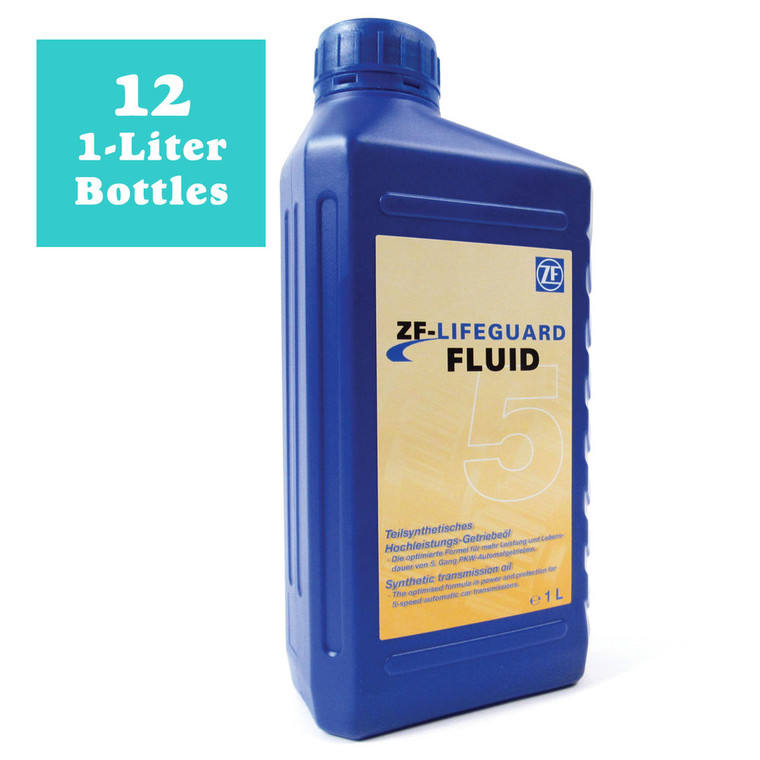 ZF Lifeguard Fluid5 Automatic Transmission Fluid STC4863, 12-One Liter Bottles, Original Equipment, For Range Rover Full Size L322, 2003 - 2005