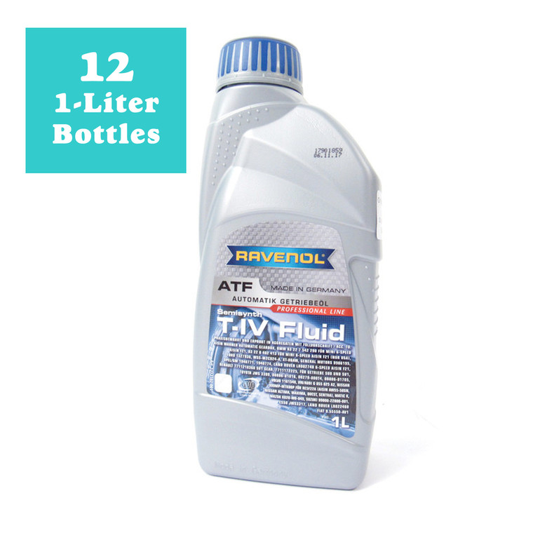 Transmission Fluid LR002748, 12-One Liter Bottles, Ravenol T-IV, For Land Rover LR2, ASW 3309 Spec