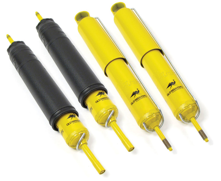 Heavy Duty Shock Absorber Kit, Front And Rear, Nitrocharger Sport By Old Man Emu / ARB, For Land Rover Discovery 1, Defender 90, And Range Rover Classic