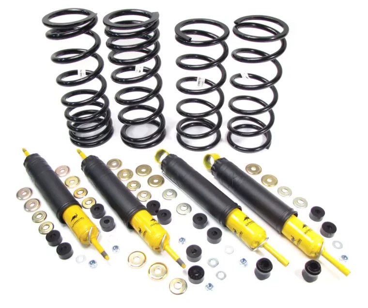 Shock And Spring Suspension Kit With Heavy Duty Front And Rear Nitrocharger Sport Shocks And Coil Springs From Old Man Emu / ARB, For Land Rover Discovery I, Defender 90, And Range Rover Classic (See Fitment Years)