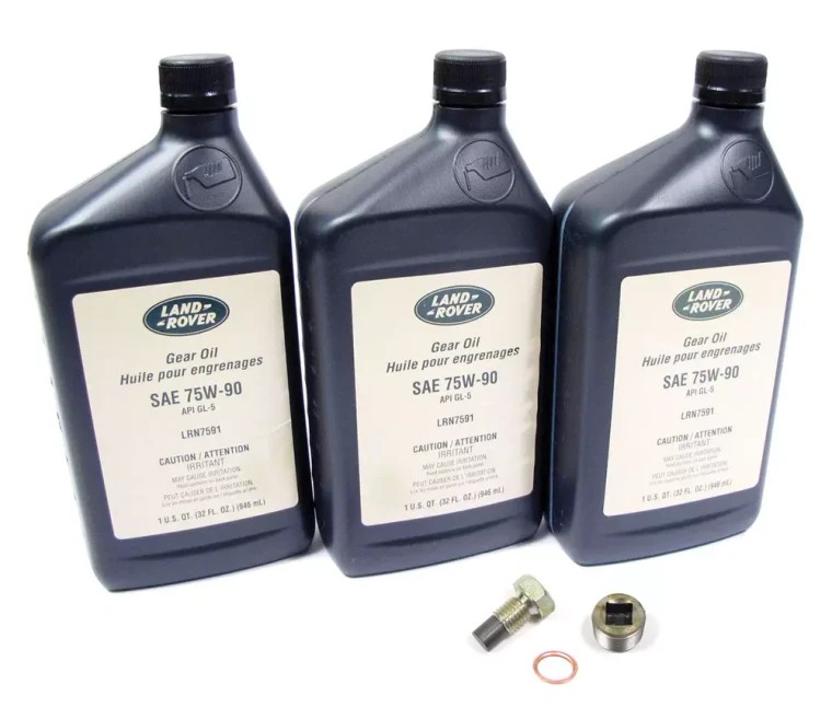 Transfer Case Maintenance Kit, 3 Quarts Genuine Transfer Case Fluid 75W90R GL5 And 2 Drain Plugs With Washer For Land Rover Discovery I