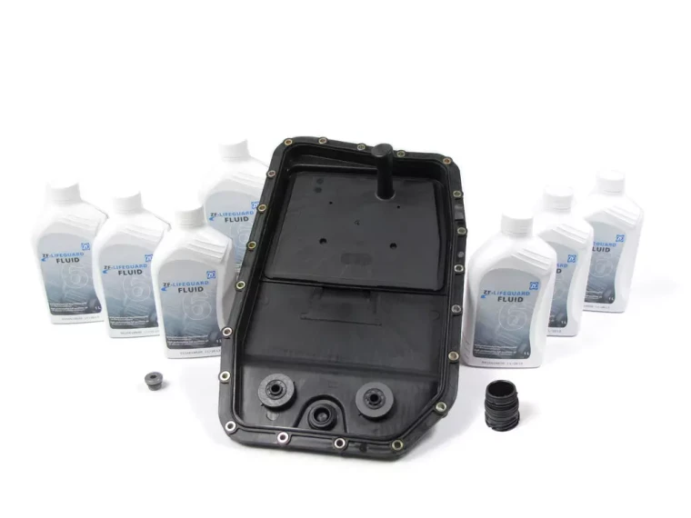 Transmission Service Kit: Transmission Pan With Gasket, Valve Body Sleeve And 7 Quarts ZF Lifeguard Transmission Fluid For Land Rover LR3 V8 And V6 Vehicles