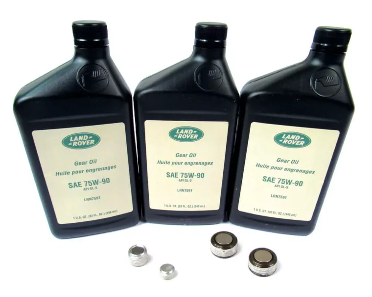 Differential Service Kit, Front And Rear For Non Electronic Differential Range Rover Sport Vehicles, Includes 3 Quarts Genuine Differential Oil 75W90R GL5, Replacement Drain, Fill Plugs And Washers