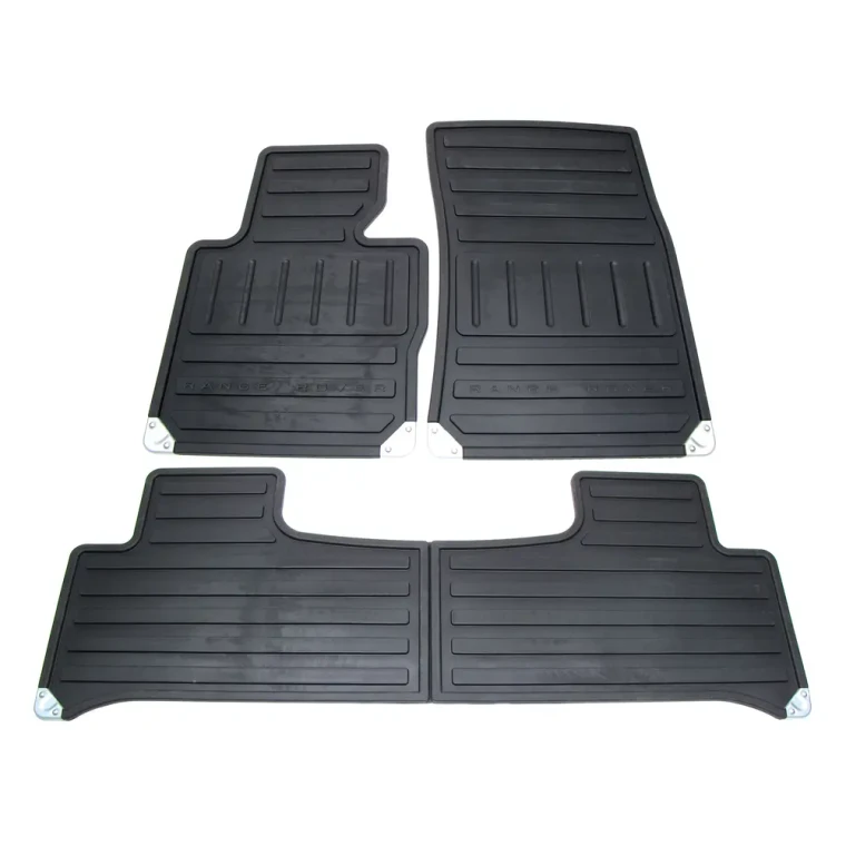 Genuine Rubber Floor Mat Set, 4-Piece In Black EAH500330PMA, For Range Rover Full Size L322, 2007 - 2010 (See Fitment Notes)