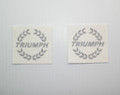 1978-1981 TRIUMPH TR7 TR8 Laurel Logo 2 inch Fender Badge Decal Pair of 2