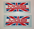 MGB Multi Colored Flag Decal Pair of 2 Fits MGB Limited Edition Stripes MG