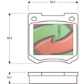 Brake Pads Ceramic Morgan Jensen Lotus, GDB535