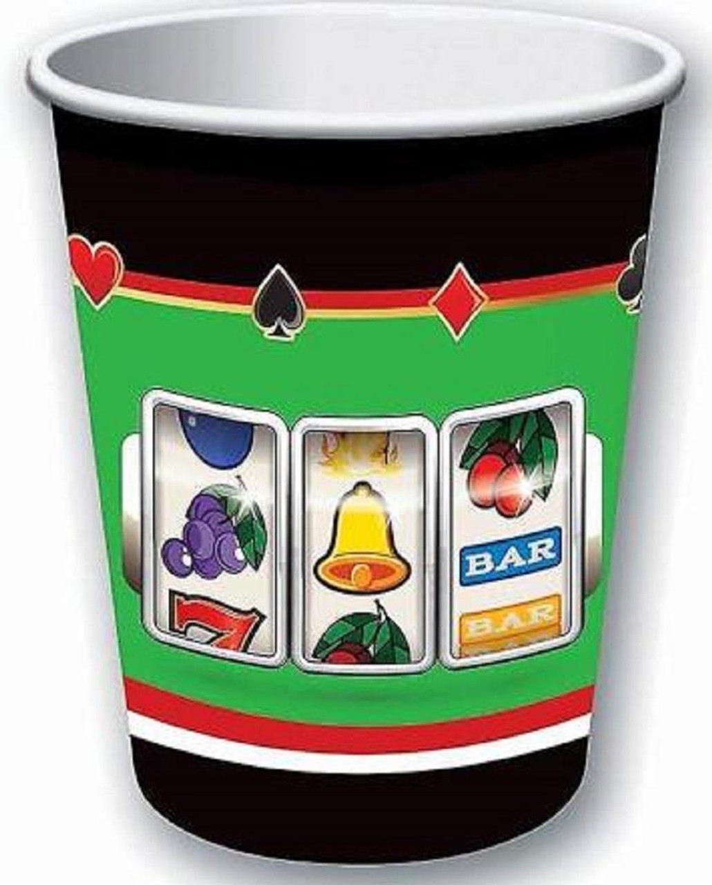 Casino Decor Theme Party 9 Oz Paper Cups Parties Plus