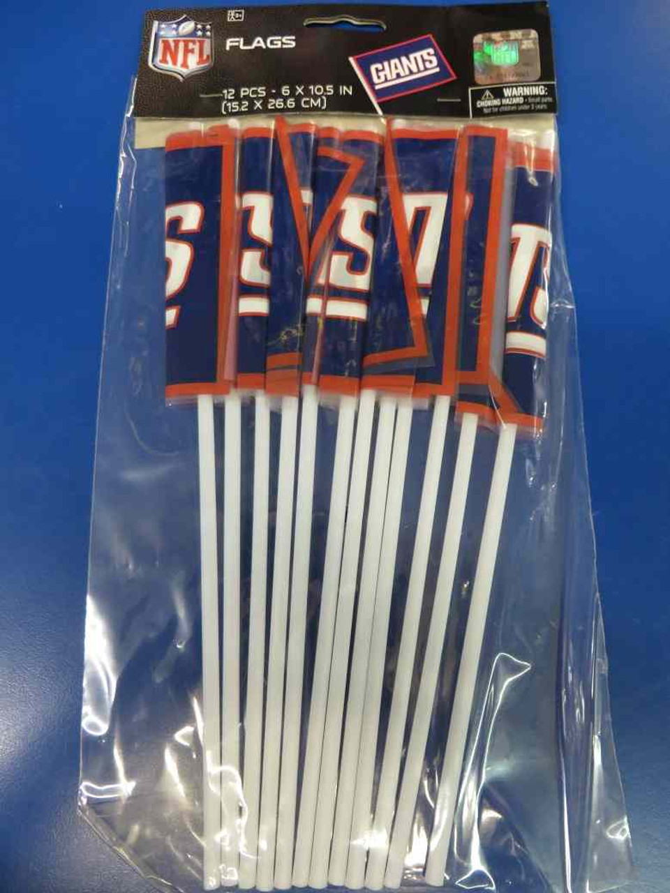 New York Giants Plastic Flag Nfl Football Sports Party Favors