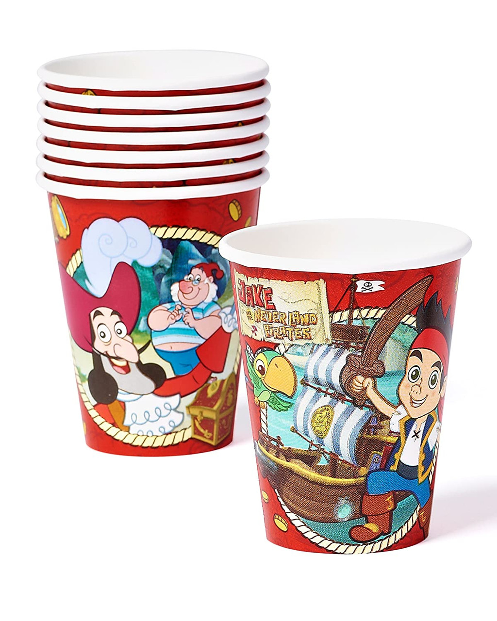 Jake and the Never Land Pirates Disney Kids Birthday Party 9 oz. Paper Cups  - Parties Plus