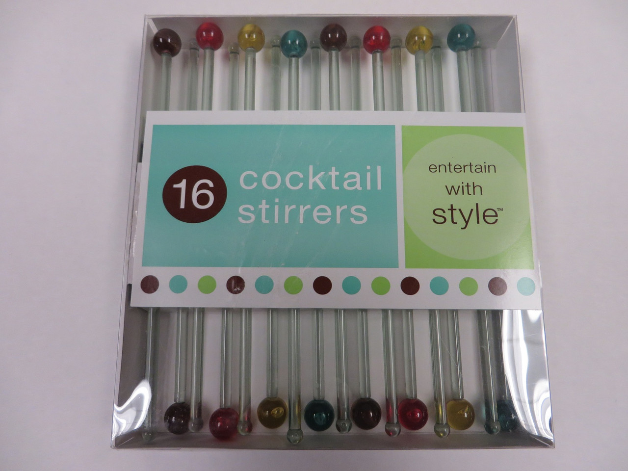 6'' Black Disc Stirrers Cocktail Swizzle Sticks (see quantity options)