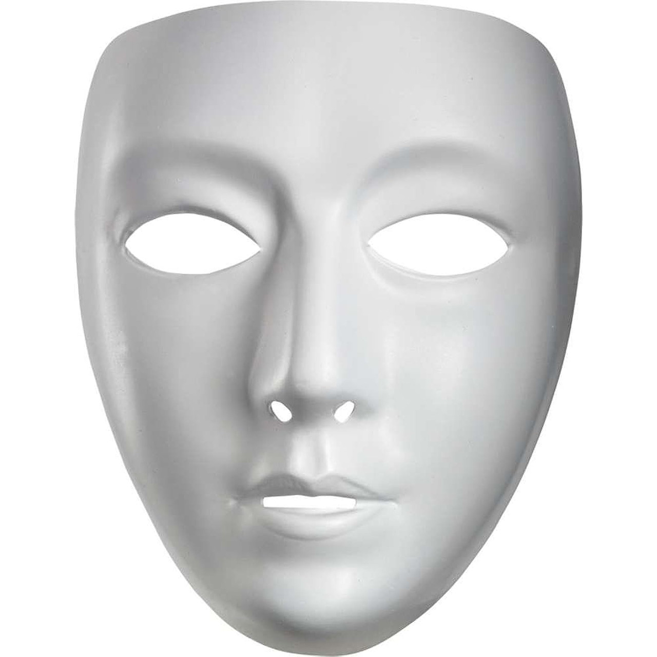 Blank Female Plastic Mask Adult Costume Accessory - Parties Plus