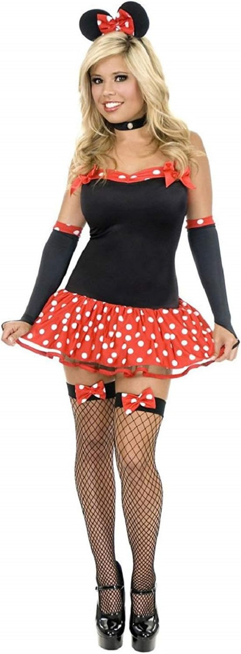 SEXY COSTUME MINNIE MOUSE COMPLETE OUTFIT Fancy Party Dress Hen Night  Halloween