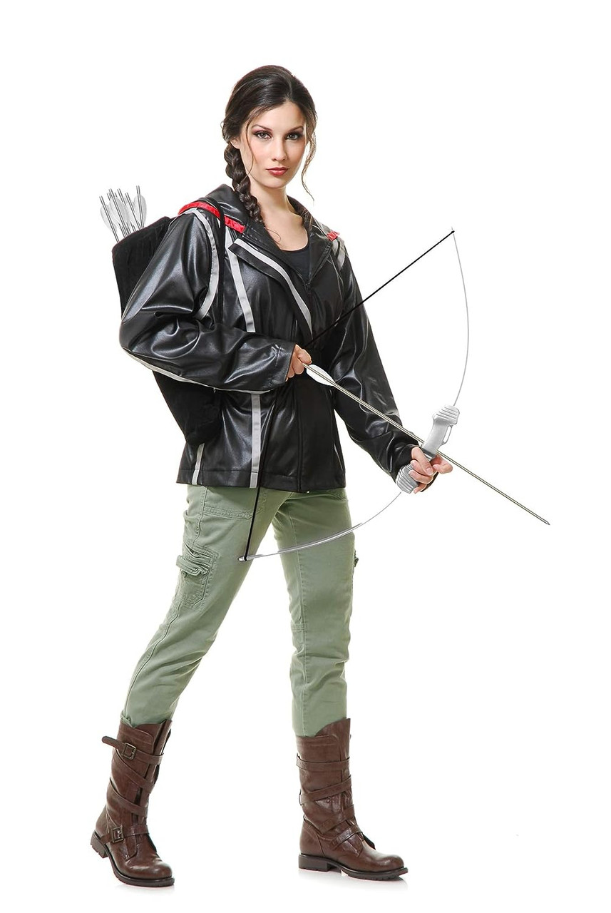 Archer Jacket Survivor Black Fancy Dress Up Halloween Adult Costume  Accessory - Parties Plus