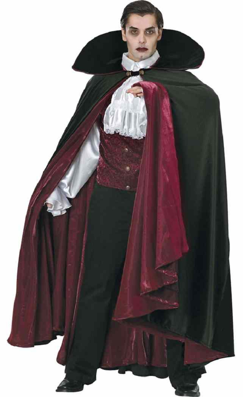 Adult Black Long Velvet Vampire Mermaid Cut Dress Womens Halloween Costume  S-XL