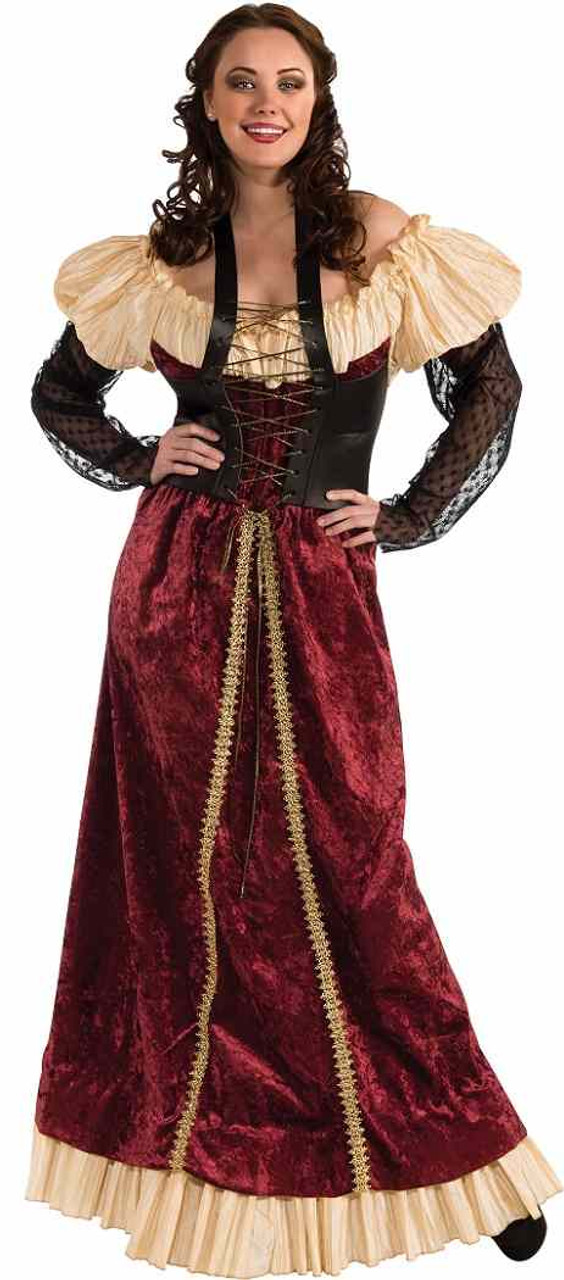 Damsel Fancy Dress Halloween Plus Size Costume - Parties Plus