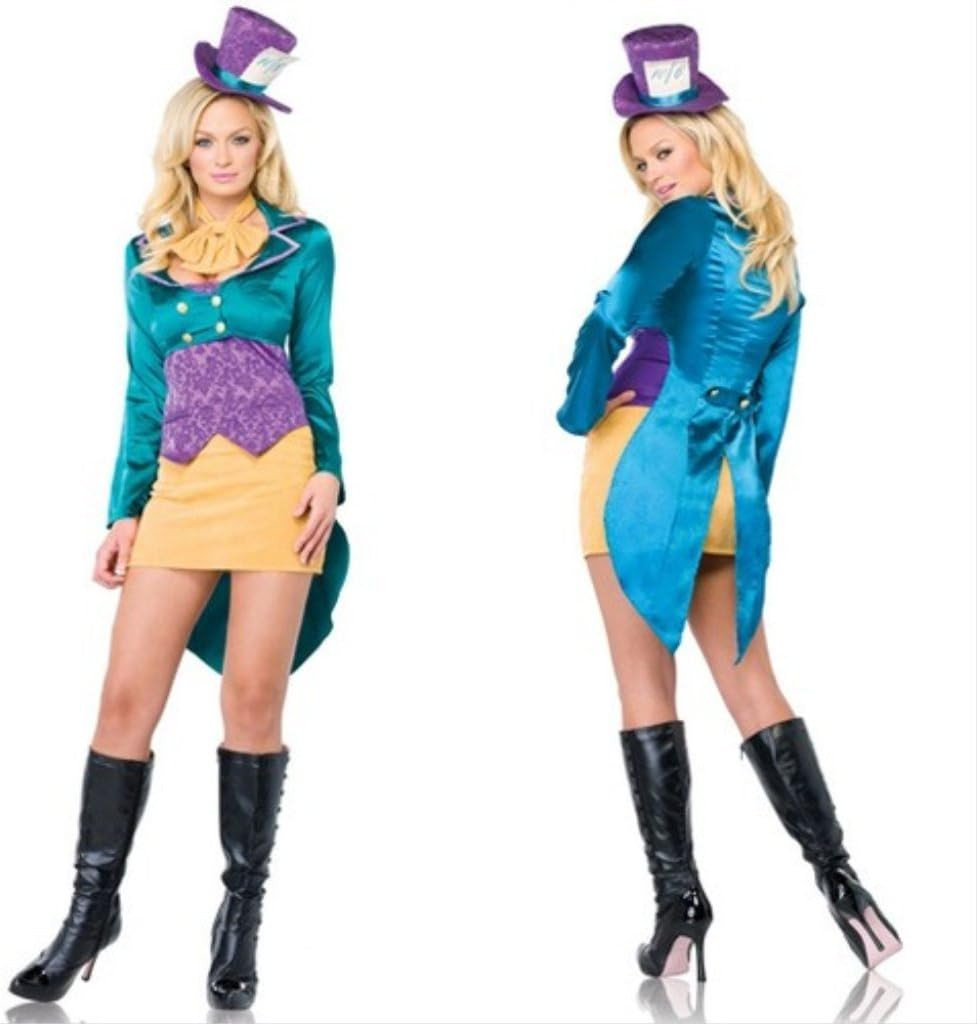 open lace back dress Amazon.com: EraSpooky Adult Women Hatter Costume Mad Tea Party Halloween  Cosplay with Bowtie Top Hat : Clothing, Shoes & Jewelry main image 0