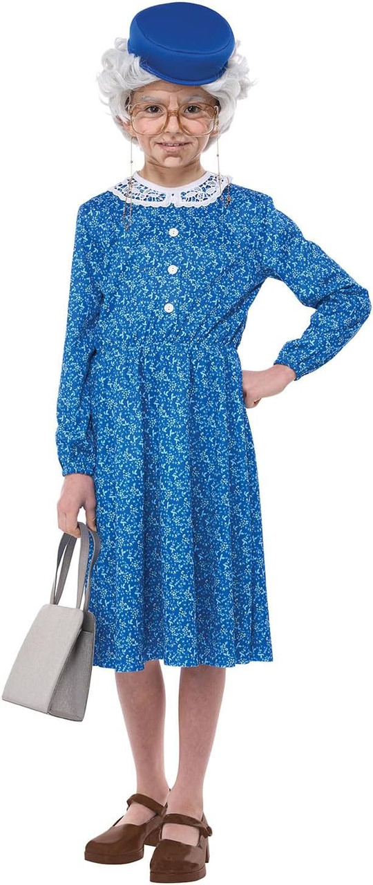 100 and Still Golden Girl Old Lady Woman Fancy Dress Up Halloween Child  Costume - Parties Plus