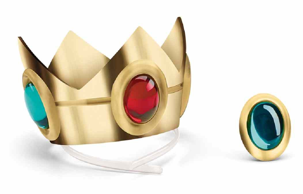 Princess Peach Crown Amulet Nintendo Fancy Dress Halloween Costume  Accessory