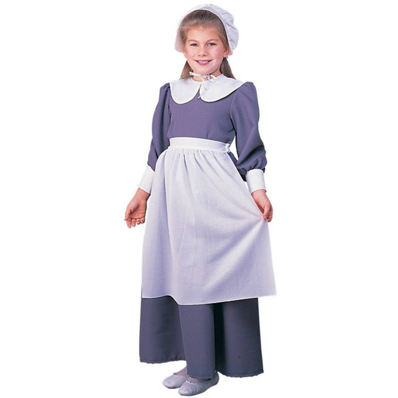 Pilgrim Girl Colonial Thanksgiving Settler Fancy Dress Halloween Child ...