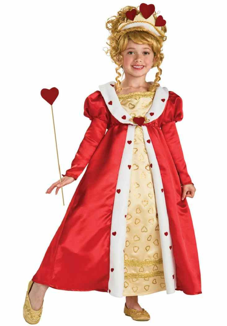 Red Heart Princess Queen Alice Wonderland Fancy Dress Halloween Child  Costume - Parties Plus