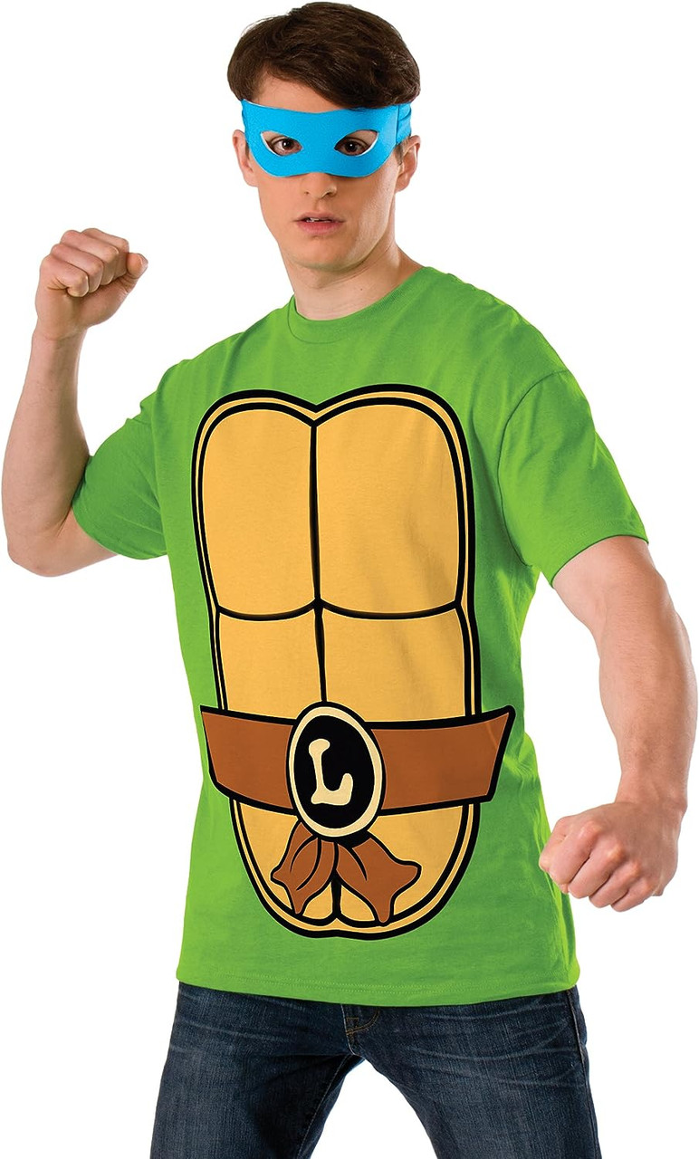 Leonardo Shirt Mask TMNT Ninja Turtles Fancy Dress Up Halloween Adult  Costume - Parties Plus