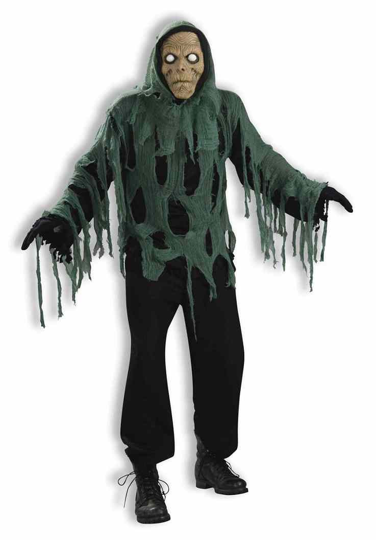 Shrouded Zombie Ghoul Scary Monster Black Fancy Dress Halloween