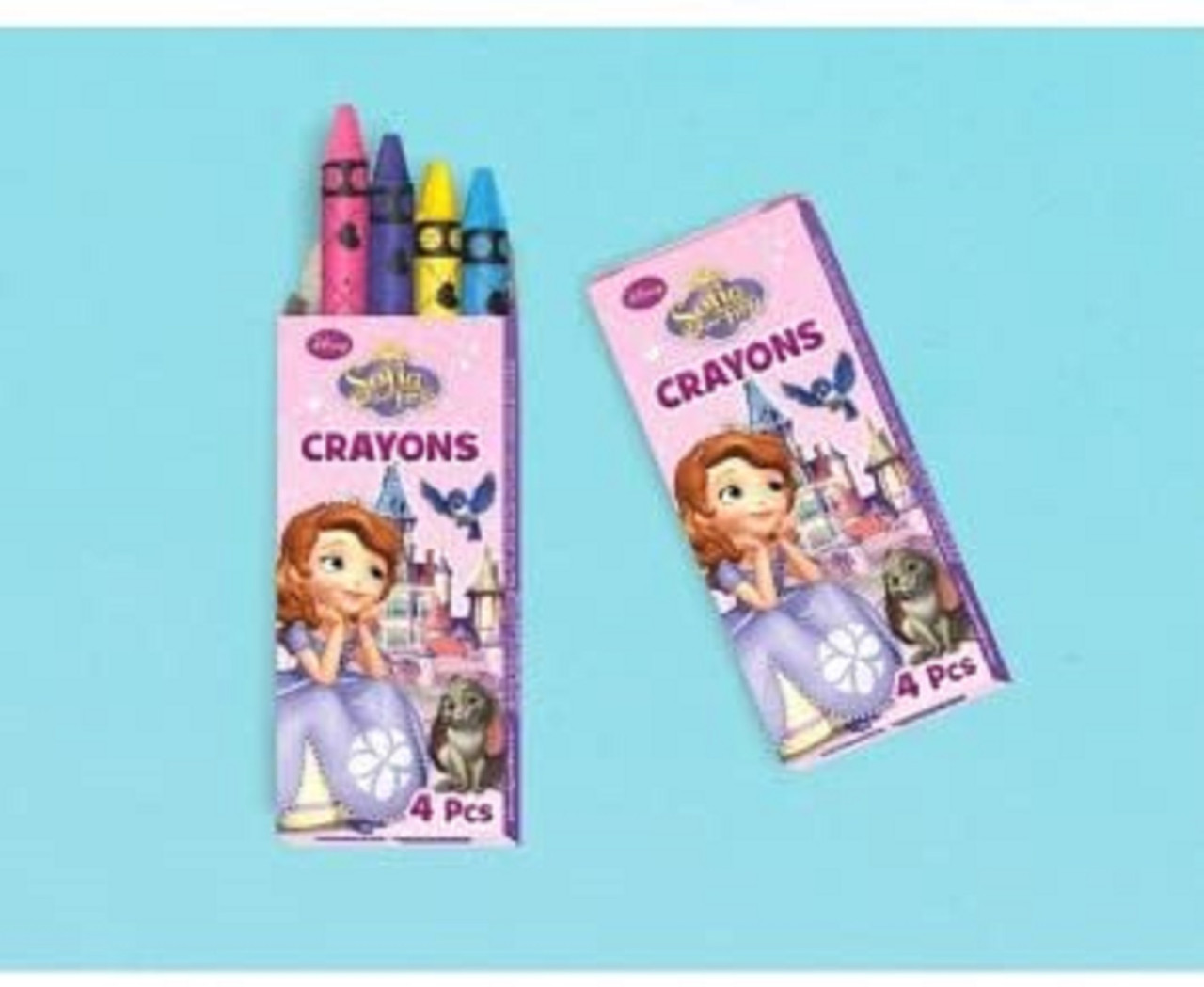 Sofia the First Disney Princess Kids Birthday Party Favor Crayons