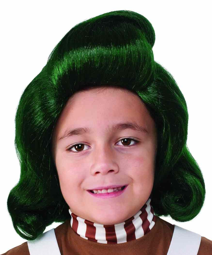 Oompa Loompa Wig for Kids Chocolate Factory Green Hair
