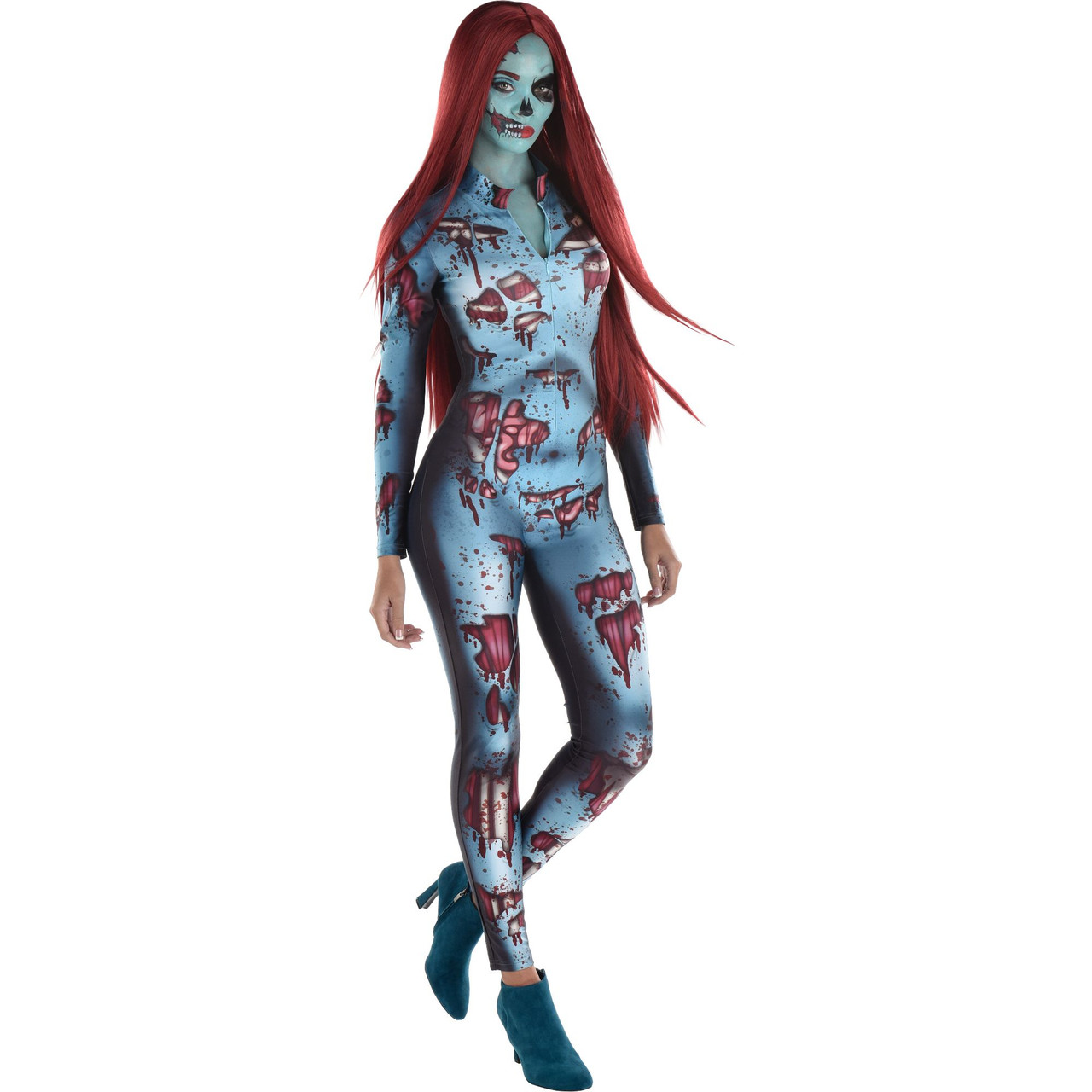 Zombie Catsuit Dead Girl Suit Yourself Fancy Dress Up Halloween Adult  Costume - Parties Plus
