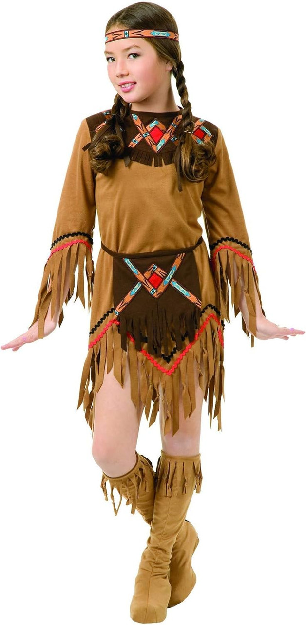 White Dove Indian Girl Native American Fancy Dress Up Halloween Child  Costume - Parties Plus