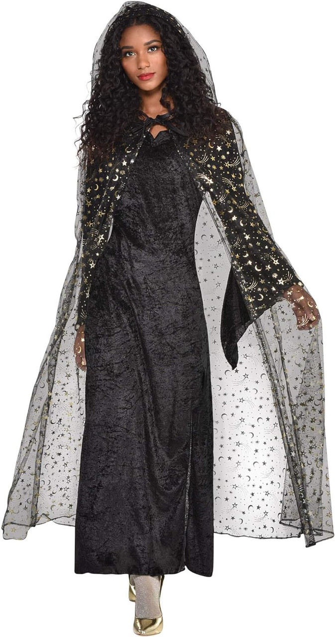 Amscan Damen-Hexenkostüm Größe 8-10 – Robe Mit Kapuze, Komplettes Set