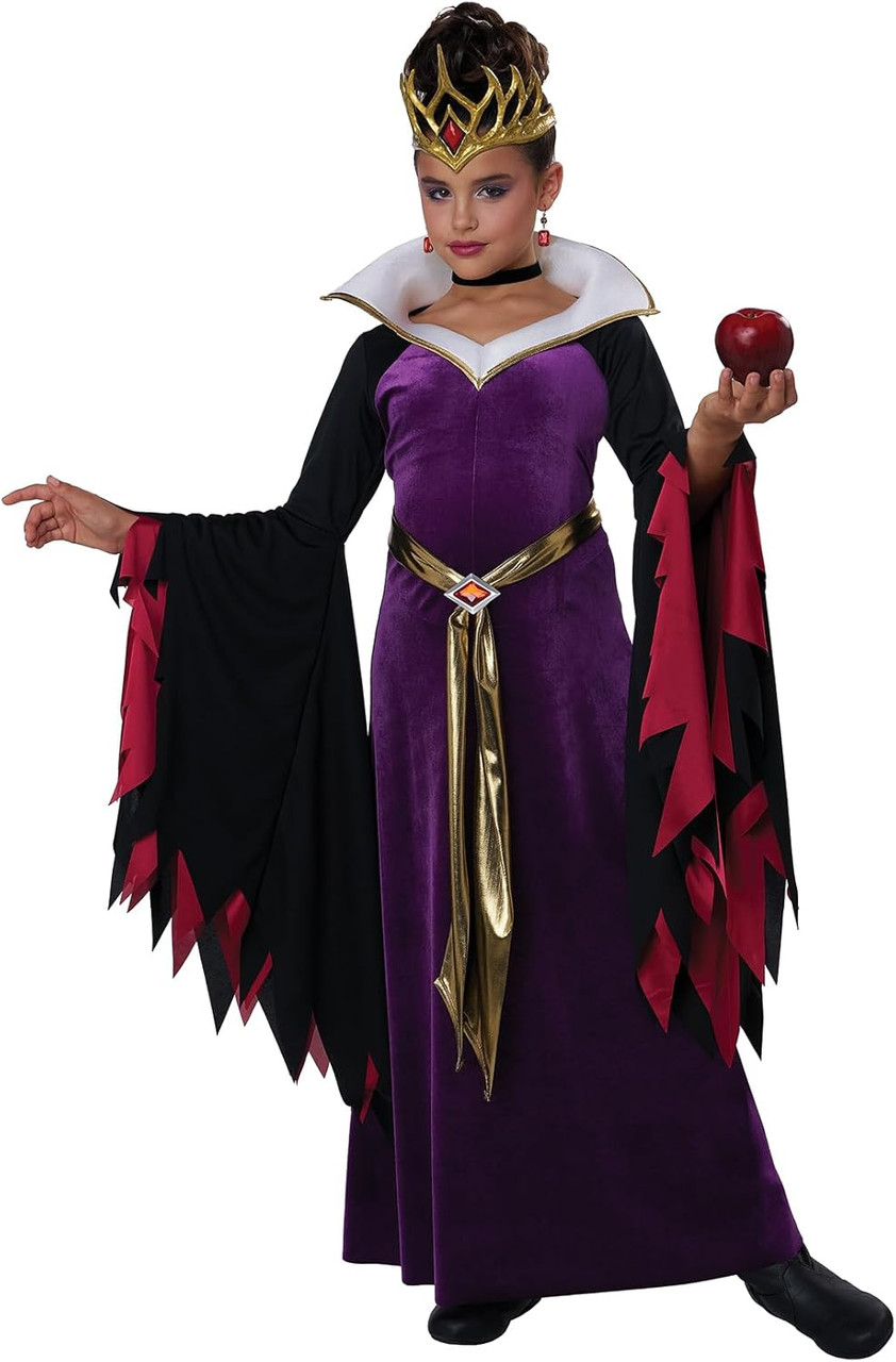 Evil Queen Cosplay Dress Fairy Tale Snow Fancy Dress Up Halloween Child Costume - Parties Plus Evil Queen Cosplay Dress Fairy Tale Snow Fancy Dress Up Halloween Child Costume - Parties Plus
