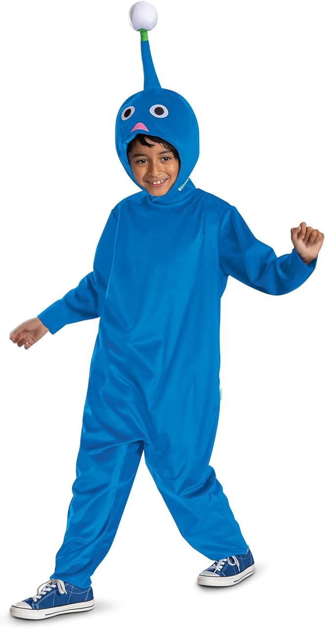 Blue Pikmin Classic Nintendo Game Fancy Dress Up Halloween Child
