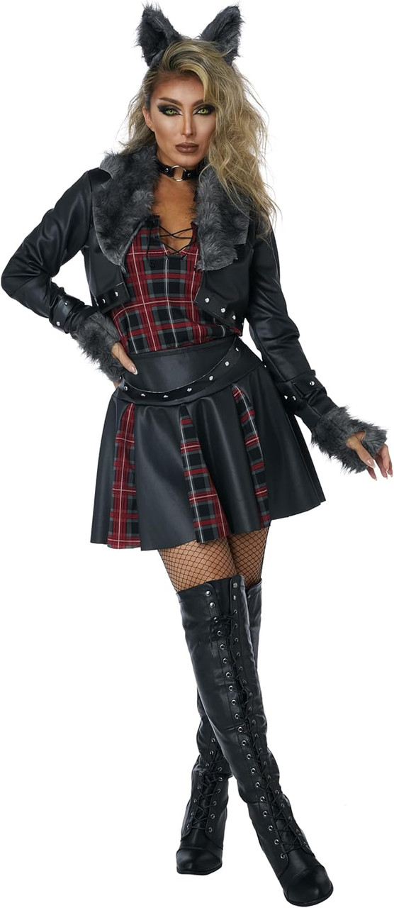 black leather dress halloween costume Plus Size Widow Mini Tulle Dress With Grommet Detailing